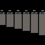 Pricing and size chart for UV DTF sticker sheets
