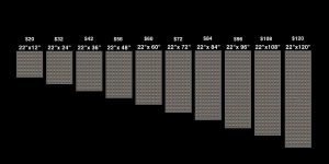 Pricing and size chart for UV DTF sticker sheets