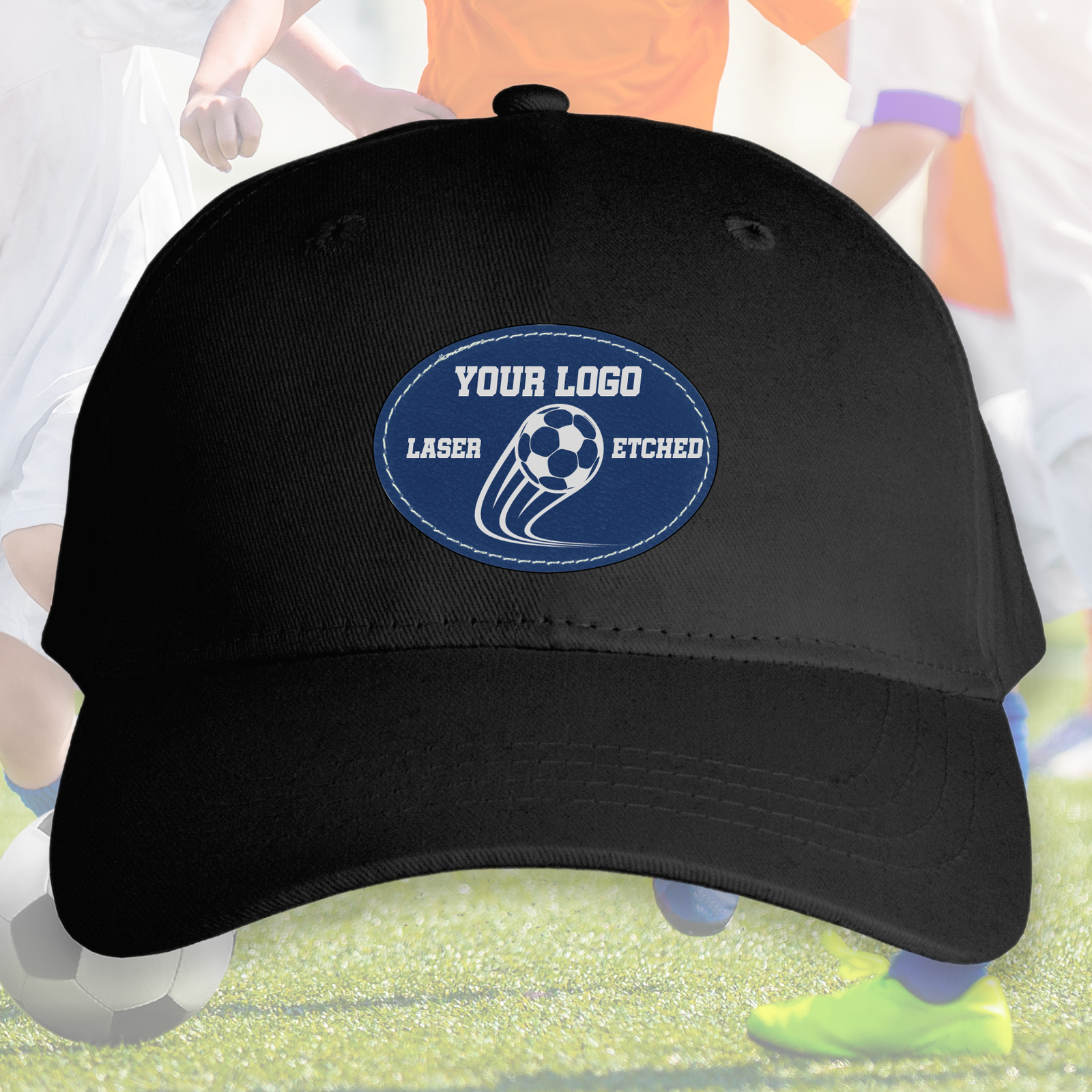 Faux Leather Patch Hat