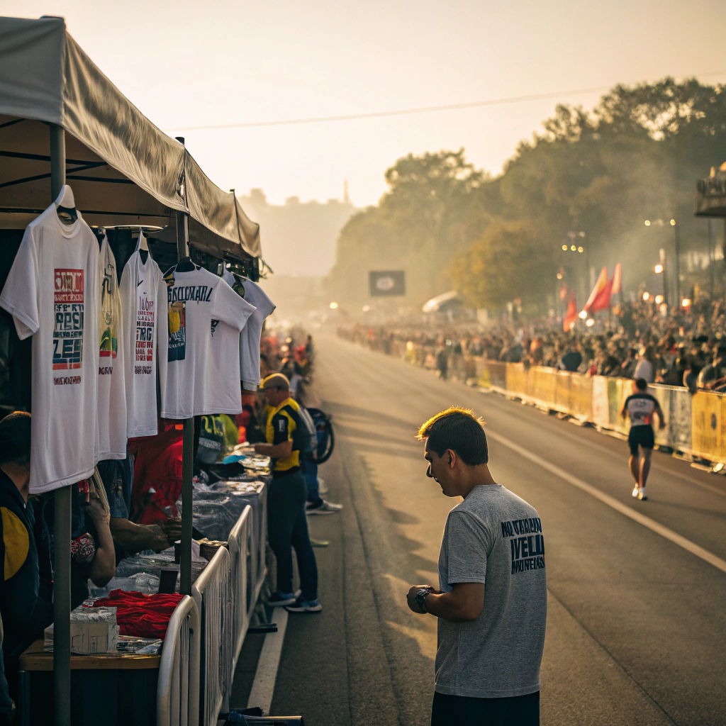 Race event with printed t-shirts during National Small Business Month
